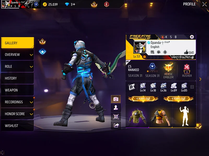 Free fire acount632293129730591126
