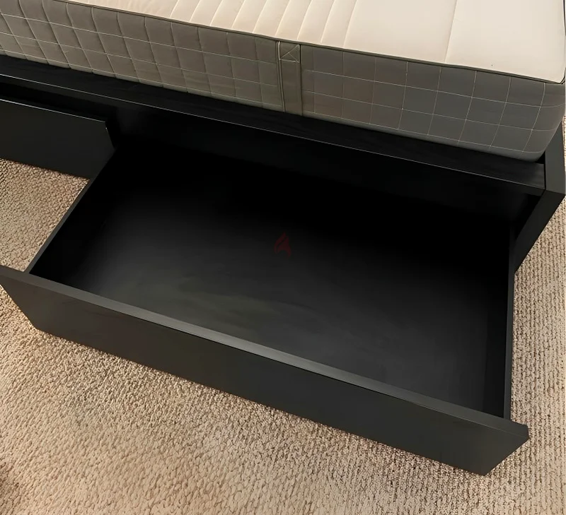Ikea king black Malm bed with ikea mattress (180x200)62863825442307111
