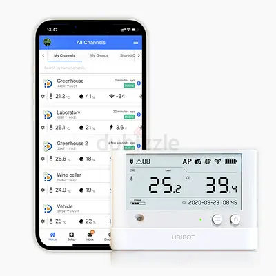UbiBot WS1-Pro WiFi Temperature Humidity Illumination Monitor - Accurate Sensing, Multiple Alerts