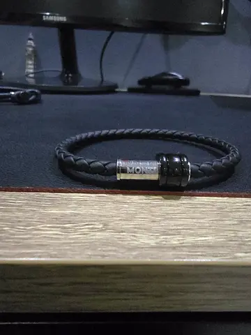 Montblanc 1858 Black in Leather and steel bracelet