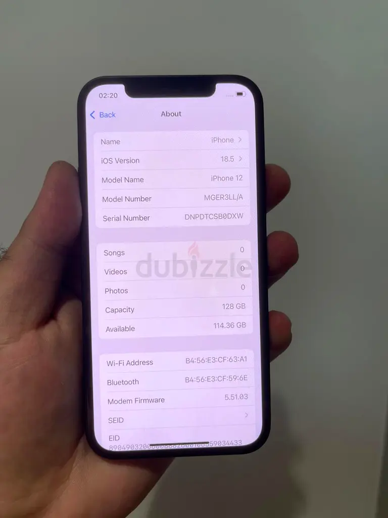 آيفون 12 بسعة 128 جيجابايت أصلي