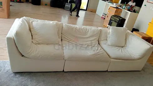 Crate and barrel Three seater sectional Feather Filled SOFA