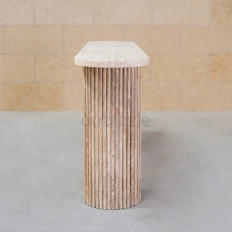 Travertine Console Table63179863191681111