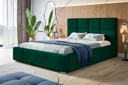 Luxurious Green Upholstered Bed for Sale!