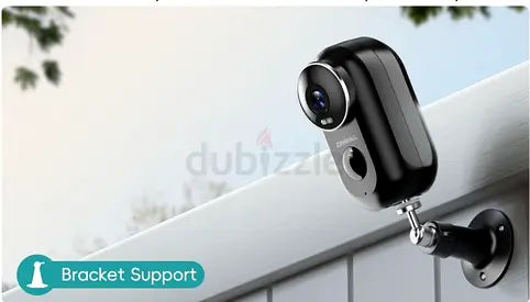 ZUMIMALL Surveillance Camera Outdoor/Indoor Battery, WiFi Camera Double Stand