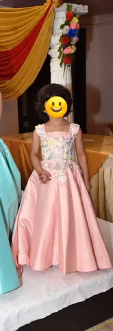 Stunning Pink Baby Dress with trail for Special Occasions!