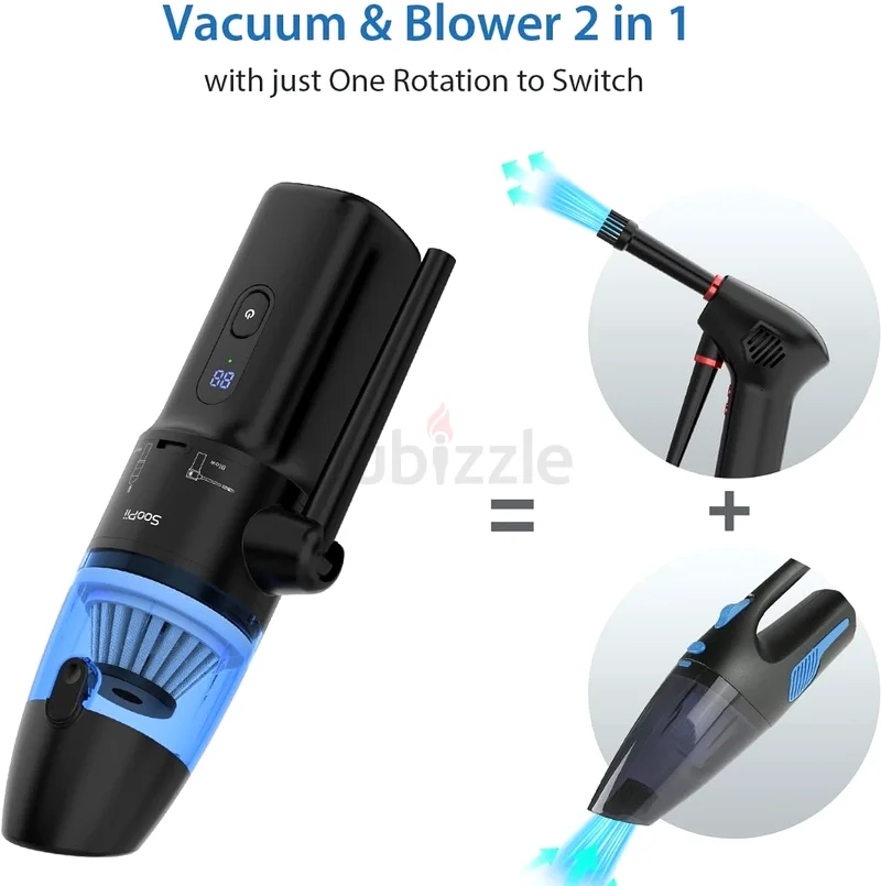 SooPii Cordless Air Duster for Computer Cleaning, Compressed Air Blower with Power LED Display,63252949609859111