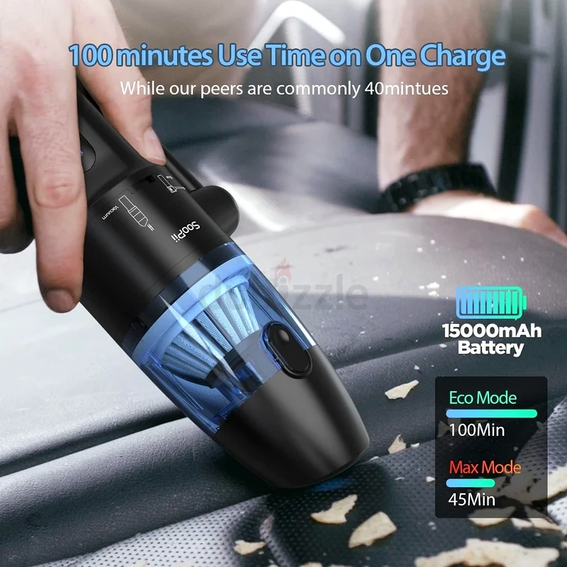 SooPii Cordless Air Duster for Computer Cleaning, Compressed Air Blower with Power LED Display,63252949609859113