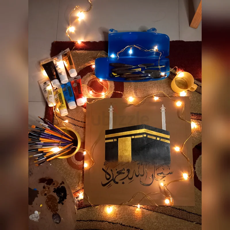 Hand-Painted Kaaba Artwork | Custom Islamic Wall Art63223851092739114