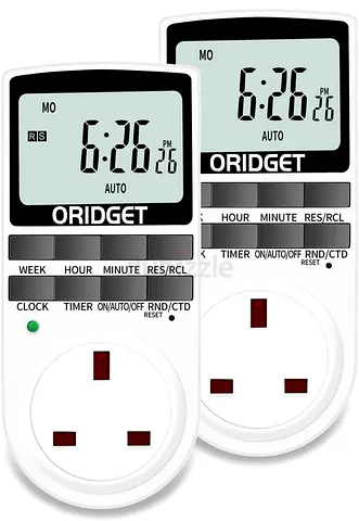 Digital Electrical Timer Plug Socket with 18 On-Off Programs, Countdown and Security Random Mode for