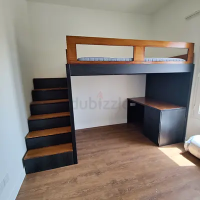 Stylish Loft Bed with Workspace – Perfect for Small Spaces!