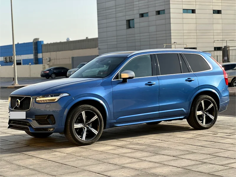 فولفو XC90 T-6 R-Design 2018 أزرق، خليجي، حافظ جيداً63221301199107112