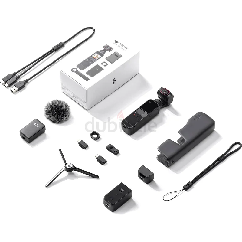 DJI Pocket 2 - كاميرا محمولة مثبتة بدقة 4K | حالة ممتازة + إكسسوارات63235111399553112