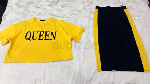 Chic Yellow Crop Top and Skirt Set - Perfect for Your Summer Wardrobe!