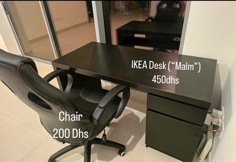 IKEA desk (Malm) and Office Chair63222347255810111