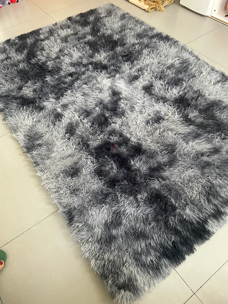Gray Shaggy and Fluffy Area Rug /Carpet for Cozy Living Spaces63216837042306111