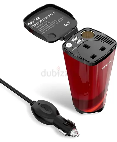 BESTEK MRI2013KLB 200W DC to AC Inverter, Red