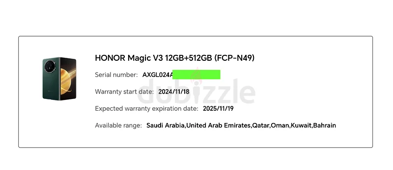 HONOR Magic V3 12GB+512GB | Warranty63183248901761112