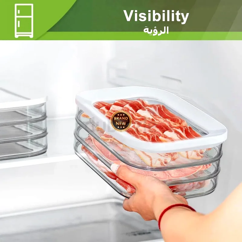 2136 - CENXI Meat Container for Fridge, Bacon and Lunch Meat Container for Refrigerator, Meal Prep63211907741313111