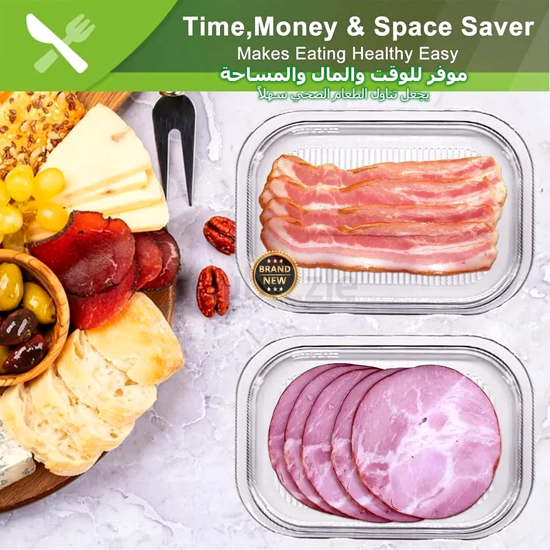 2136 - CENXI Meat Container for Fridge, Bacon and Lunch Meat Container for Refrigerator, Meal Prep63211907741313113