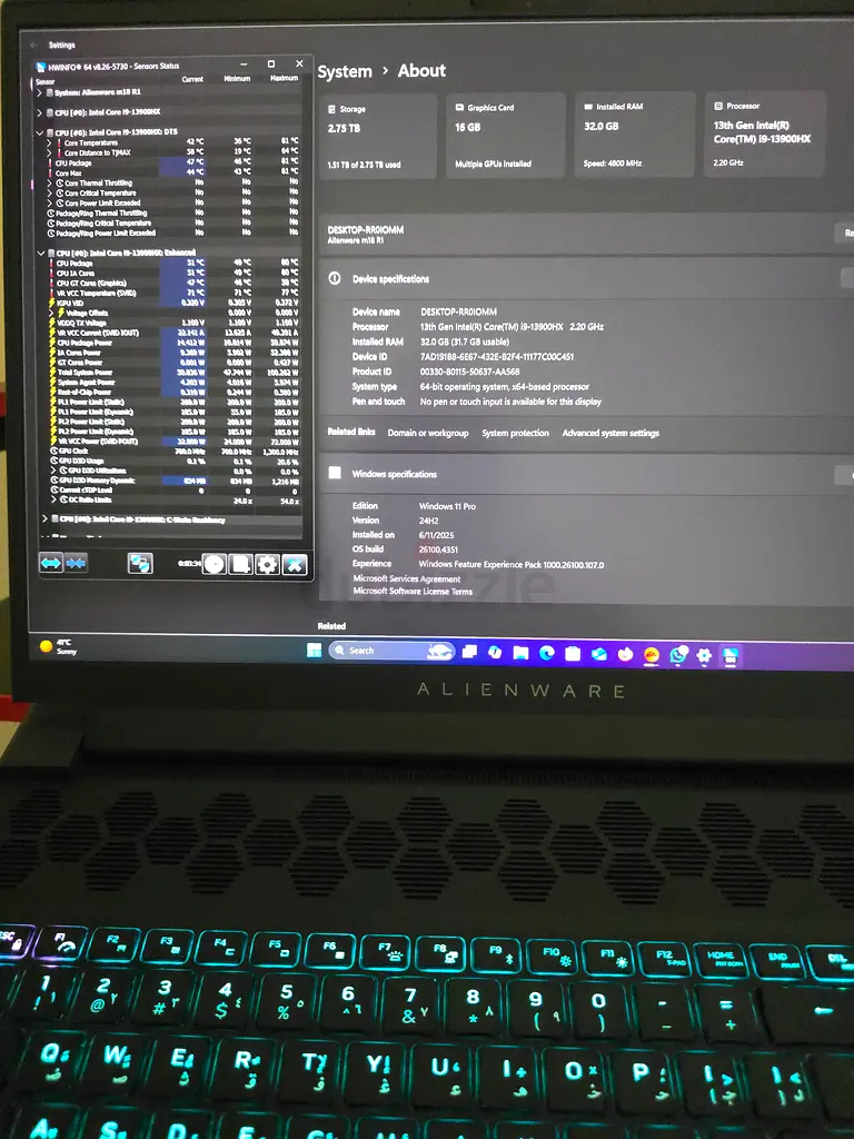 Alienware M18 RTX 4090 gaming laptop63255525475971114