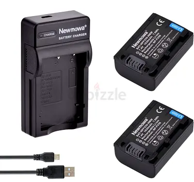 Newmowa NP-FV50 Replacement Battery (2-Pack) and Portable USB Charger kit for NP-FV50