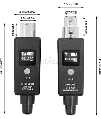 1 Pair Microphone Wireless System Micphone Wireless Transmitter System UHF DSP Transmitter