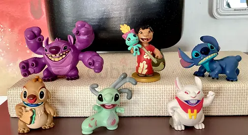 Vintage Disney Lilo  Stitch Deluxe Alien Set Vtg PVC