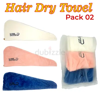 Ultra-Absorbent Hair Dry Towels - Pack of 3