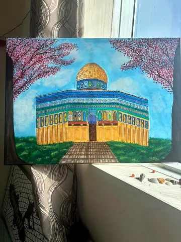 Vibrant Art Painting of the Dome of the Rock ( Al Aqsa )