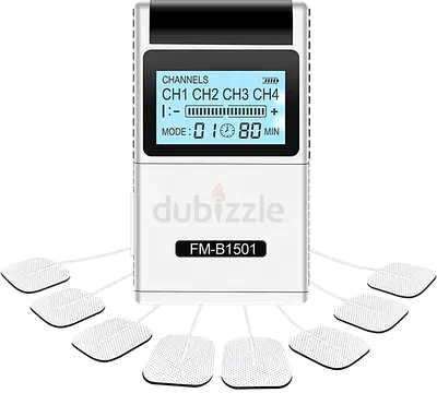 Tens Ems 15 Modes  4 Outputs 8 Pads For Natural Pain Electric Pulse Impulse Mini Massager Machine