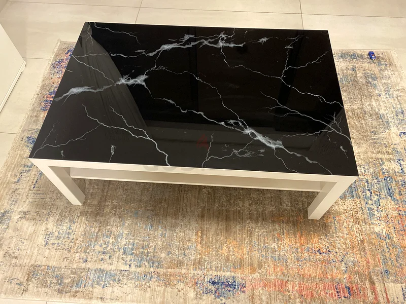 Elegant Black Marble Coffee Table - Stylish  Modern63216833824514110
