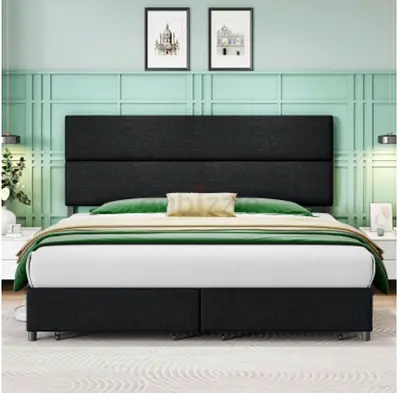 Sleek Modern Bed with Storage - Elevate Your Bedroom Style!