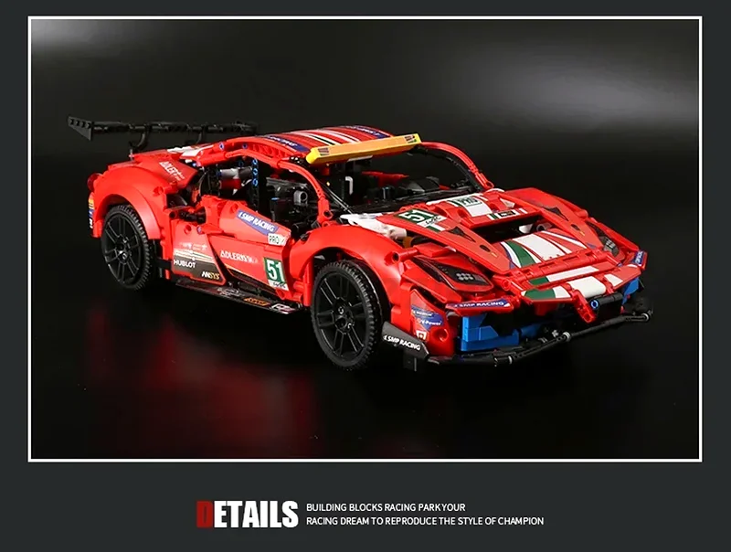 Selling my LEGO compatible Ferrari 488 GTE “AF Corse #51” - same as LEGO model # 42125 - 1684 pcs63207401235586114