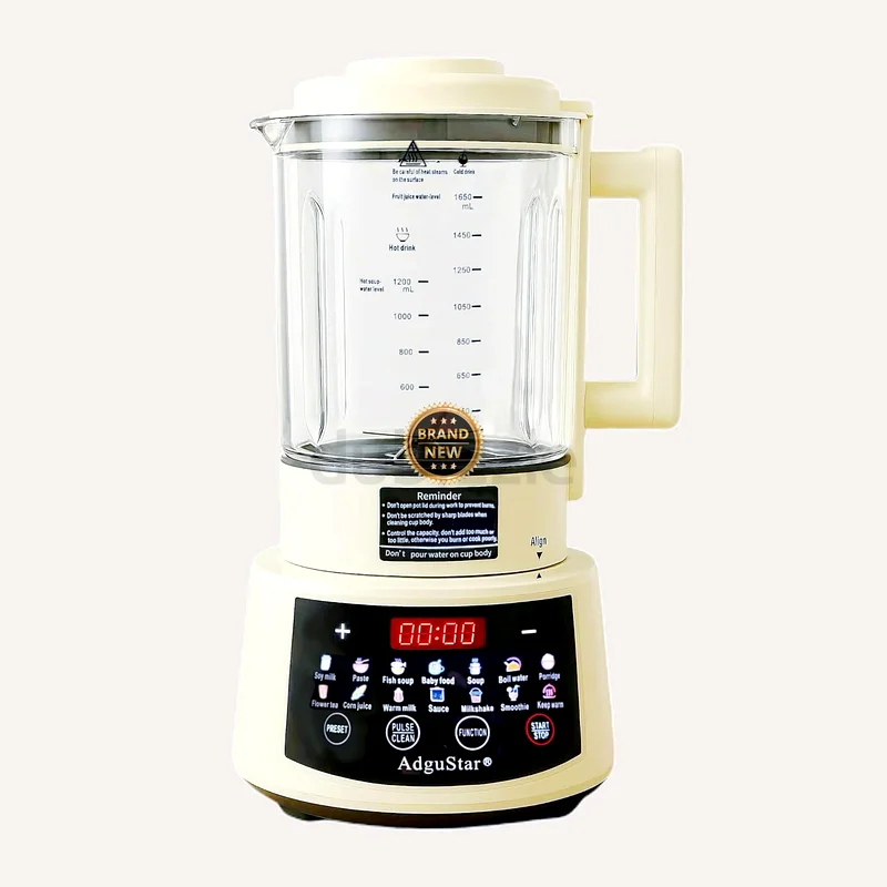 2121 - AdguStar Soft-sound High-Speed Multi-Function Wall Breaker Blender with Heating 14-in-1632534752610591124