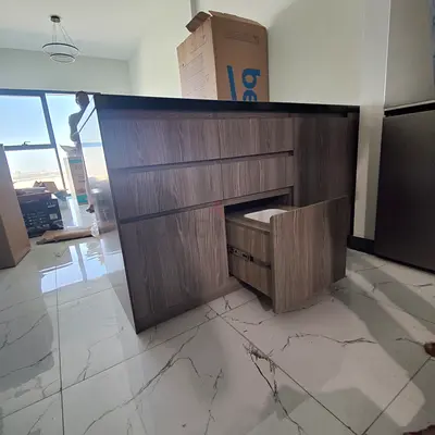 Sleek Modern Study Table with Storage