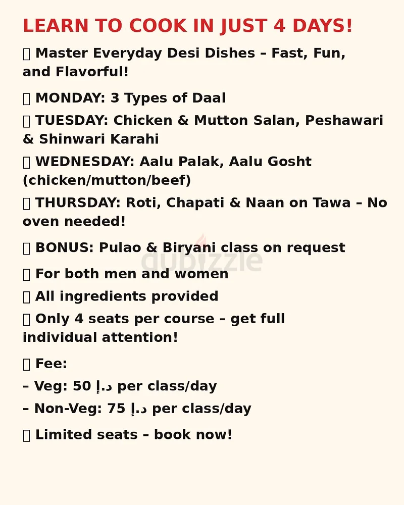 LEARN TO COOK IN JUST 4 DAYS!632178288889611111