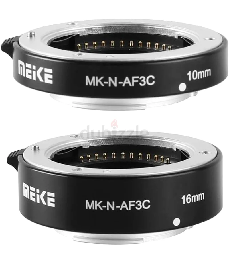 محول أنبوب تمديد معدني للماكرو مع تركيز تلقائي من مييك MK-N-AF3C-أسود، معدن بالكامل، لنيكون 1 بدون مرآة63173148842114113