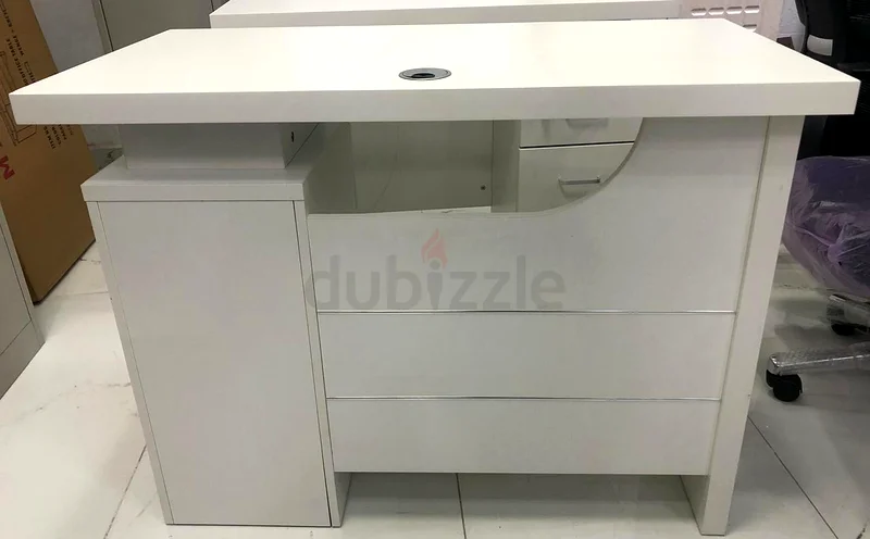 Sleek White Study Table with Drawers for Sale63220327859843112