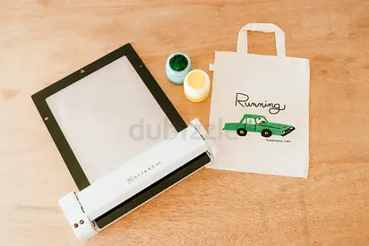 Miscreen A4 Vintage Screen Printing Kit with Art Tote Bag سكرين برينتر اكتروني