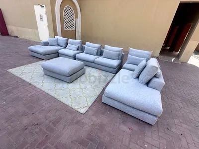 marina home u shape sofa light Grey