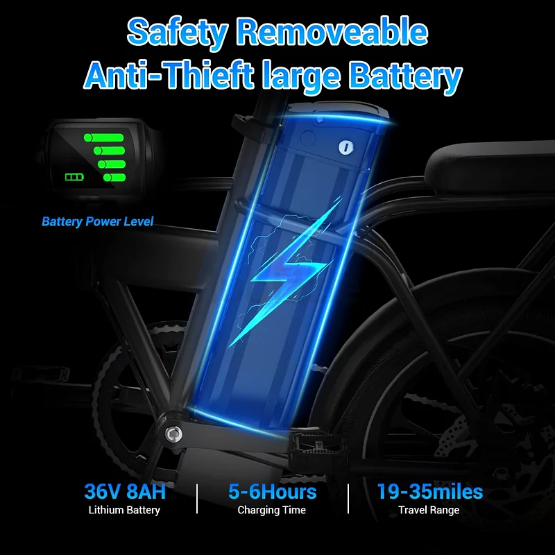 Wind Horse Folding e Bike with 288WH Removable Battery, 16 E Bikes for adults,1 YEAR WARRANTY63168051439746111