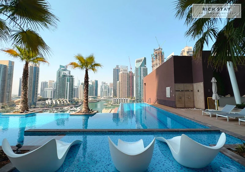 Panoramic Marina Views at Marina Gate | 1BR | Fully Furnished | Dubai Marina63817358598274110