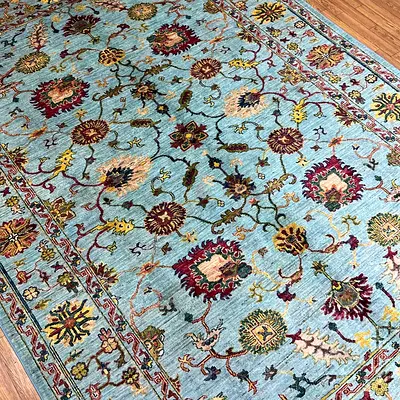 175 x 245 cm | new Handmade Beautiful Blue Sultani Carpet