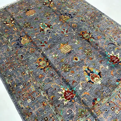 170 x 233 cm | New Handmade Beautiful Sultani Carpet Grey