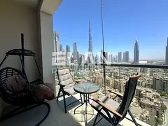Furnished | Luxury Location | Burj Khalifa View | No Bills Included