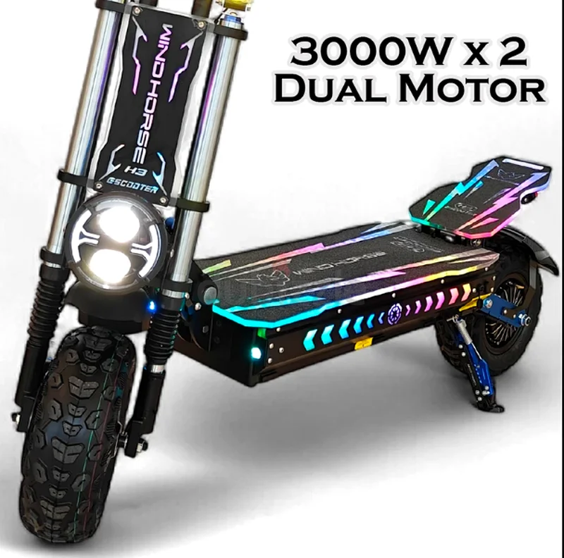 H3 Powerful Electric Scooter 3000W Dual Motor – 60V 40Ah Battery, 85 KM/H Max Speed, 120 KM Range63253481464194112