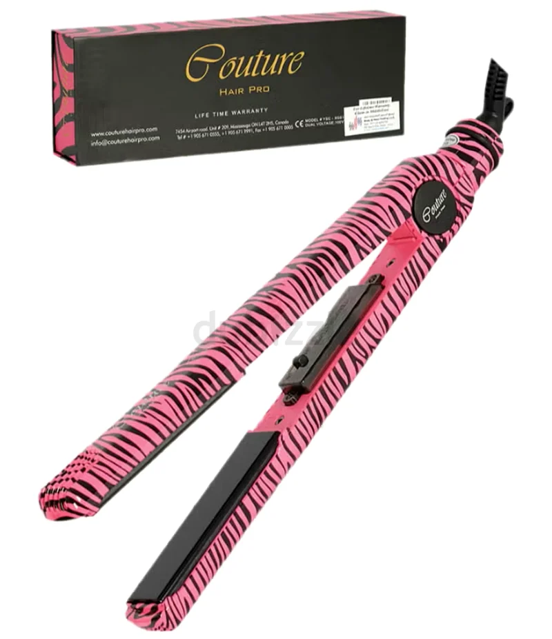 Stylish Tourmaline Ceramic Hair Straightener with Beveled Plates63243683063298111