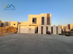 A luxurious villa with a beautiful stone facade, 5 rooms, a sitting room, and a hall, with large are