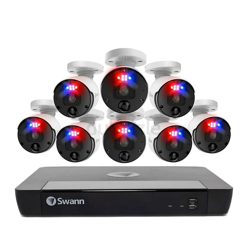 نظام أمان سوان SWNVK-1689808 من سلسلة إنفورسر بروفيشنال بدقة 4K بعدد 16 قناة و8 كاميرات، أسود63261821936769110